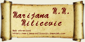 Marijana Milićević vizit kartica